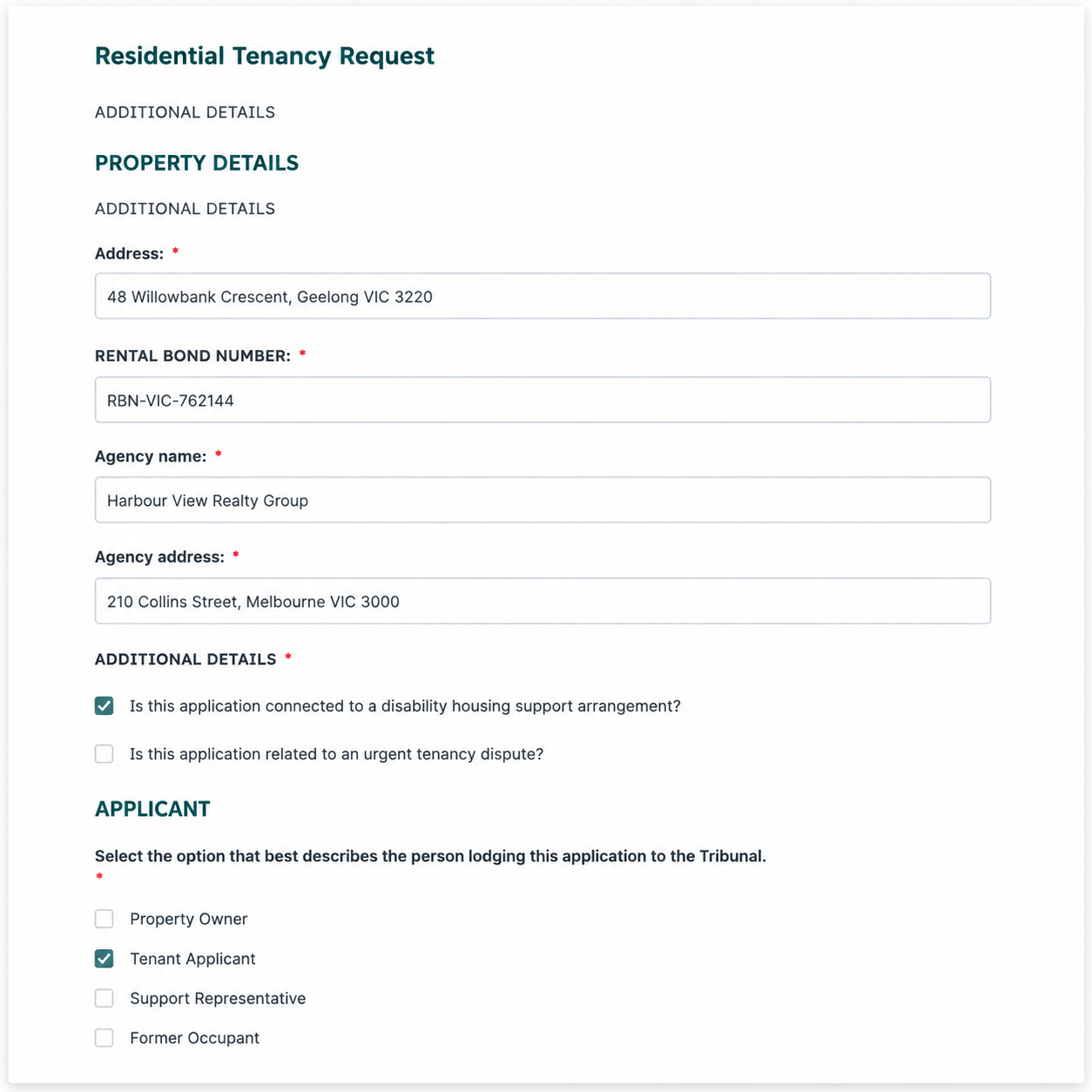 Online forms for any process