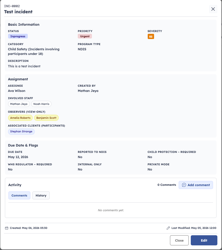 Workflows and notifications by incident type